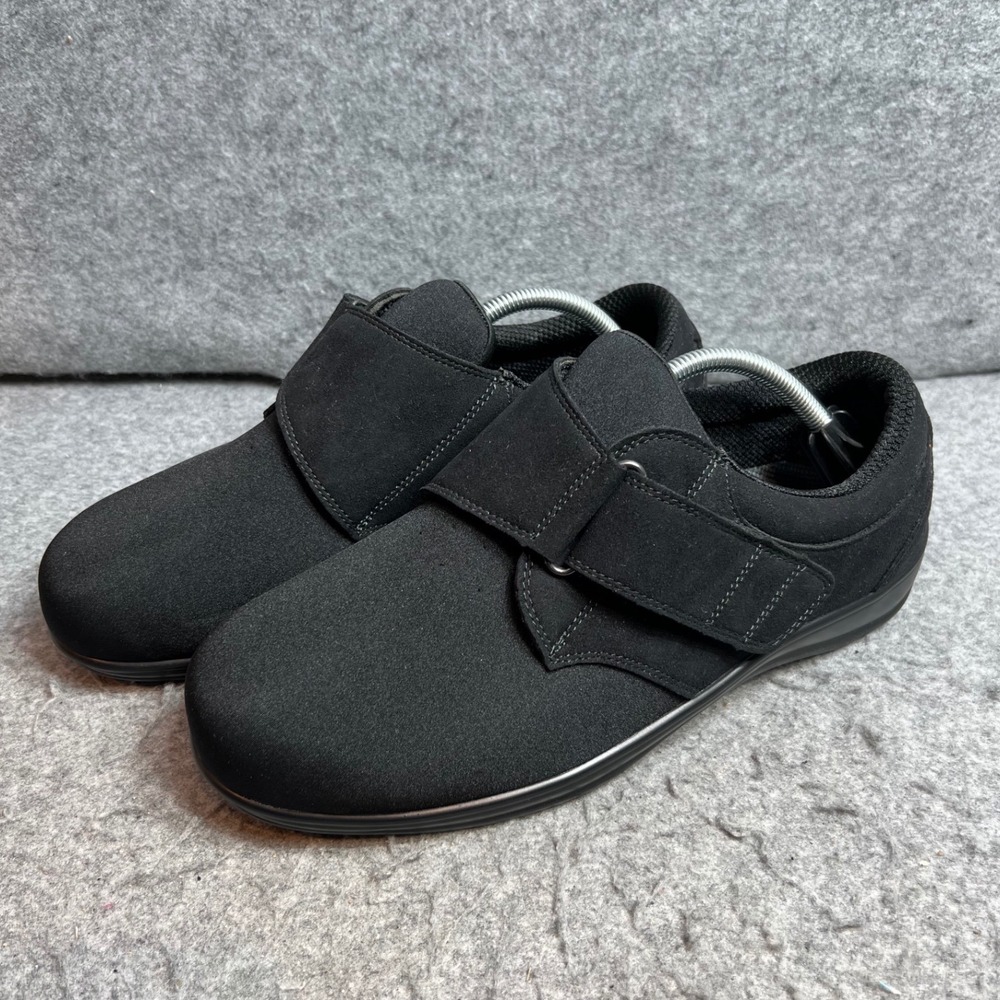 Orthofeet Whitney Womens Black Stretch Walking Shoes Orthopedic 11.5 Wide 4E
